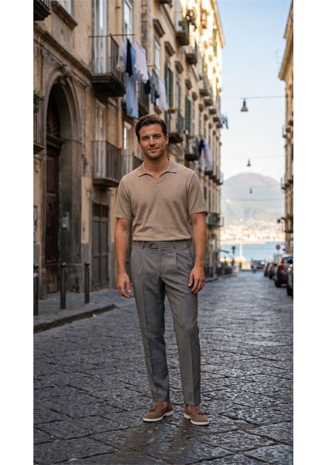 PT Torino Union Fit Trousers in Super 130's Wool - Grey PT TORINO |  | CO-ZSUFZA0CL10220